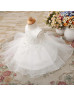Beaded Ivory Lace Tulle Flower Girl Dress Special Occasion Dress